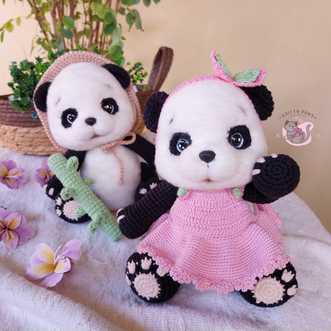 Modello pupazzo panda 2 in 1